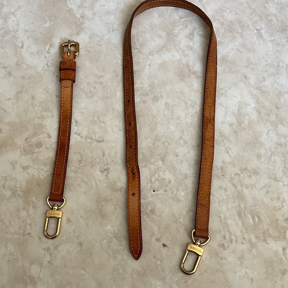 Louis Vuitton Vachetta Leather Adjustable Strap in Tan Brown with Gold Hardware - Picture 7 of 10